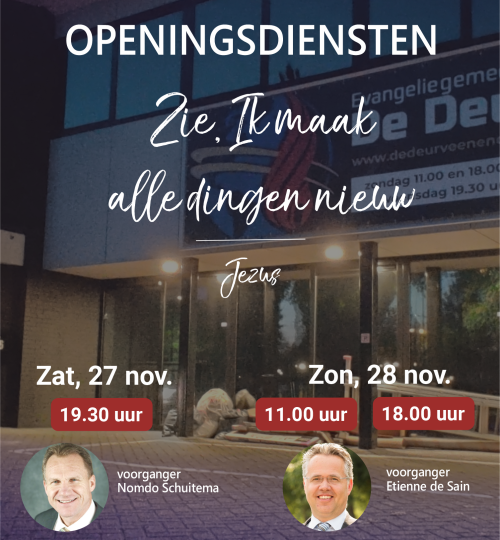 agenda-banner-openingsdienst Evangeliegemeente De Deur Veenendaal